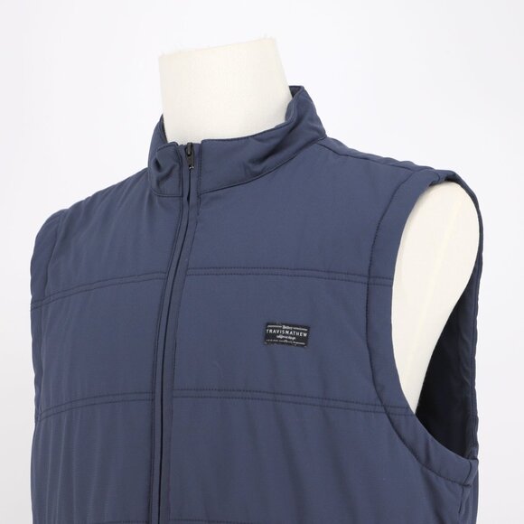 TRAVIS MATHEW Men’s Interlude Puffer Vest Lightweight Insulated Indigo Size L - Picture 4 of 8